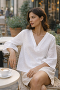 Linen Breeze – V-pääntie pusero