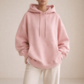 Pehmeä Oversize Hoodie – vaaleanpunainen