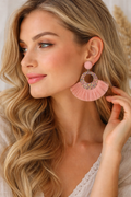 🎀 Tupsukorvakorut – roosa glitter