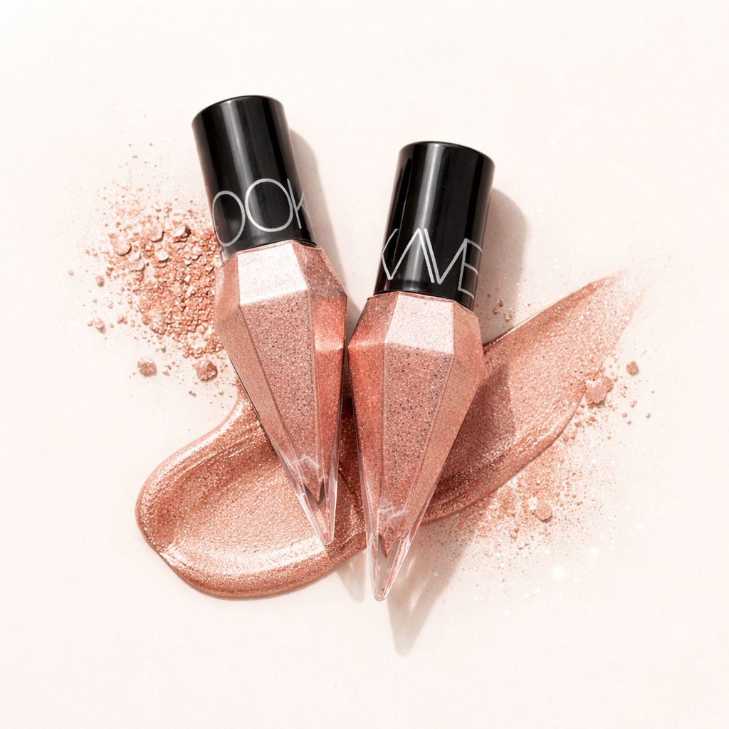 Glitter Nestemäinen Eyeliner – rosegold