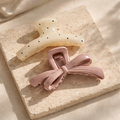 Hair Claw Set – Soft Blush & Cream