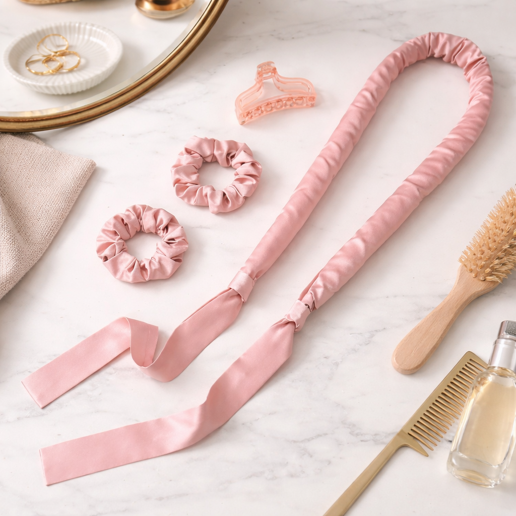 Heatless Curling Set – Satin Hair Styling Kit